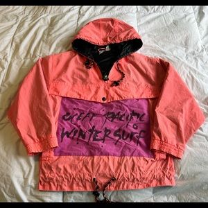 Vintage 90’s Ocean Pacific OP Nylon surf beach windbreaker track jacket Medium.